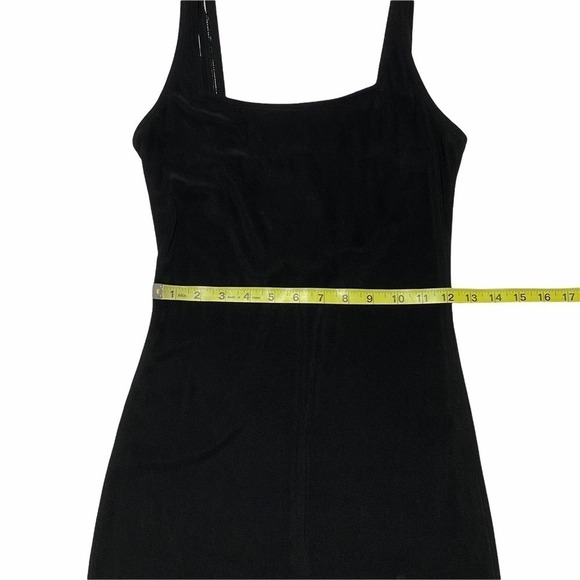 CARABELLA Collection Solid Black Sleeveless Strappy Back Mini Bodycon Dress - Picture 9 of 14